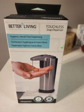 Better Living Stainless Steel Touchless Soap Dispenser Battery Powered #70190